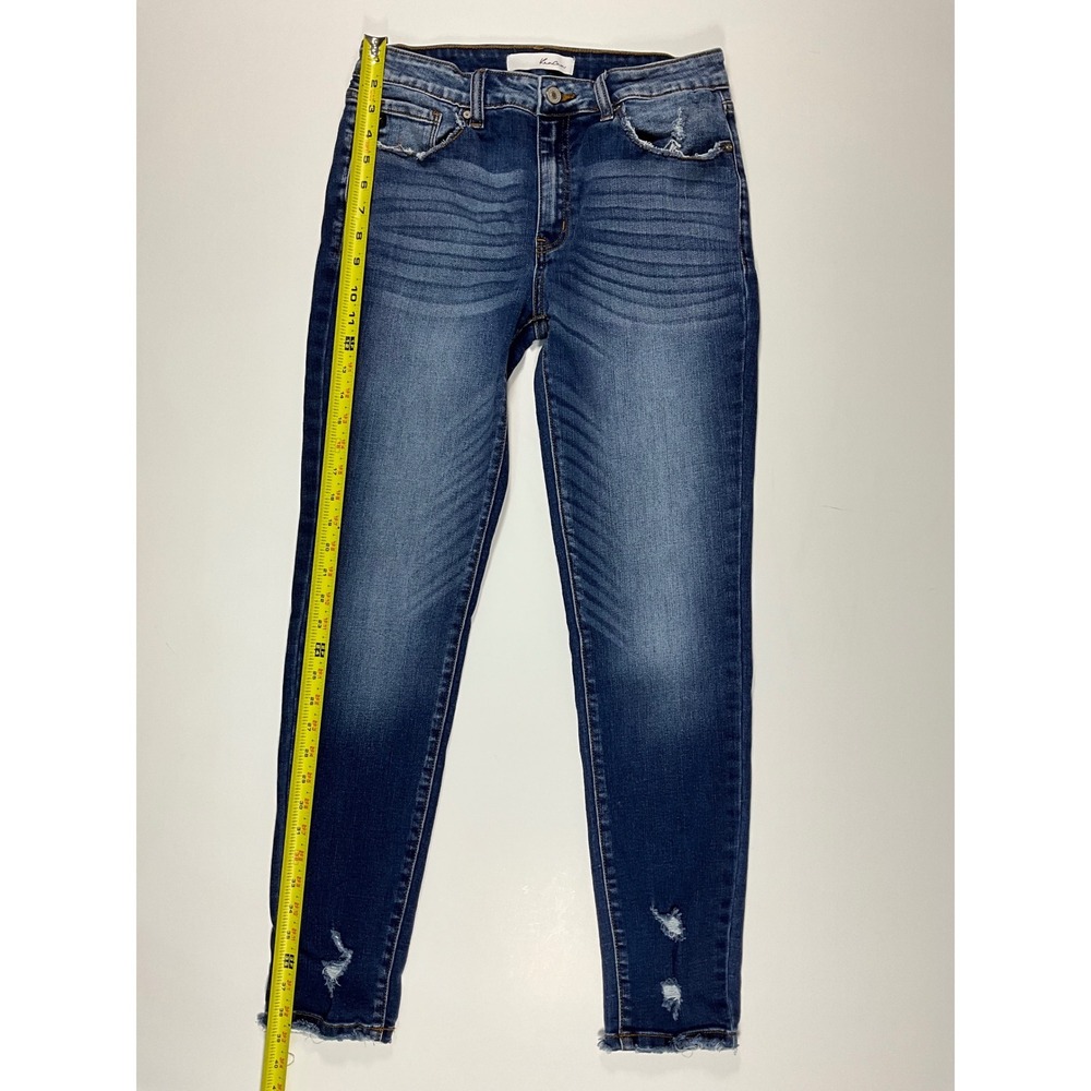 KanCan Mid Rise Ankle Skinny Jeans Distressed KC8376D Blue Size 11/29 - Picture 7 of 16
